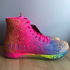 Nobull superfabric trainer high neon pink glitch size womens 8.5